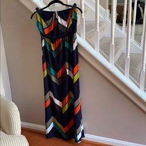 Strapless Maxi Dress - Printed